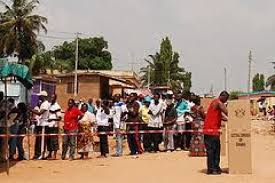 Voters in a queue